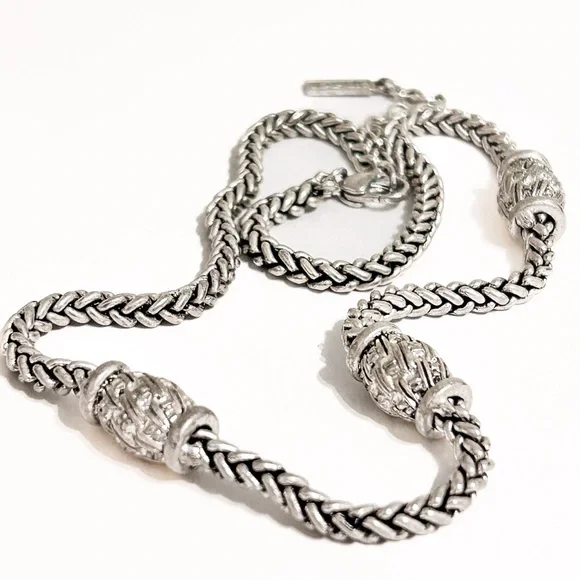 Napier Silver Necklace with Intricate Accents - Picture 6 of 14